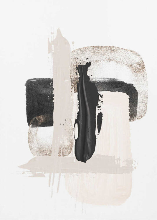 Modern Neutral Brush Strokes - XL Poster