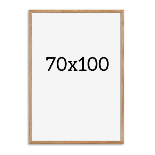 Stor egetræsramme 70x100 cm fra HelloPoster – klassisk ramme i massiv eg til større plakater og kunsttryk.