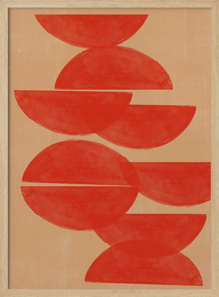 Crimson Symmetry - XL Poster
