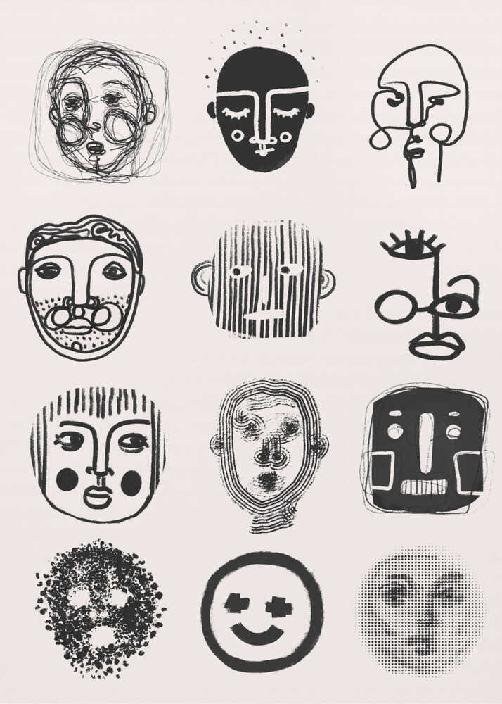 Faces of Emotion - XL Poster