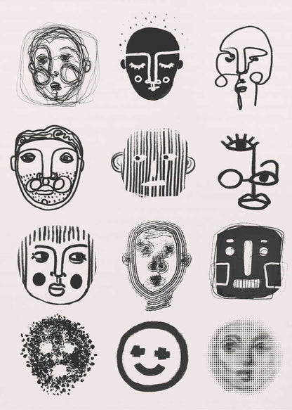 Faces of Emotion - XL Poster