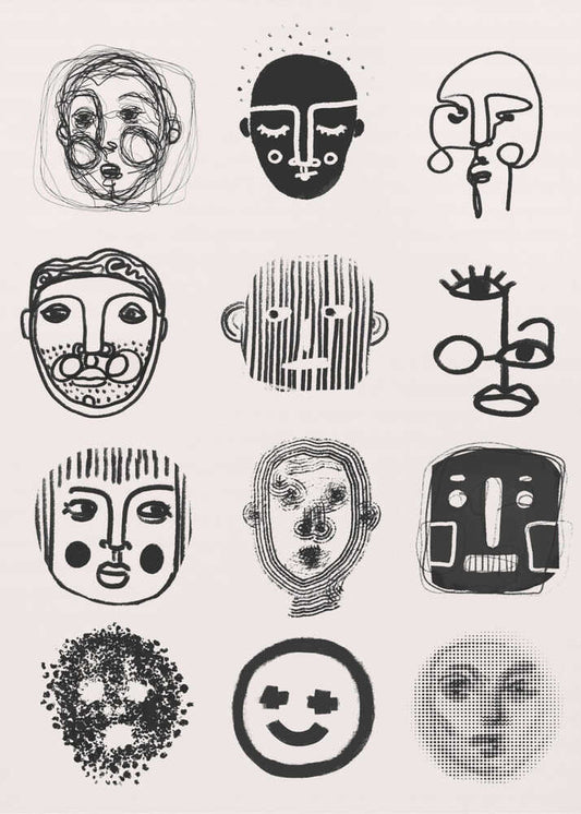 Faces of Emotion - XL Poster