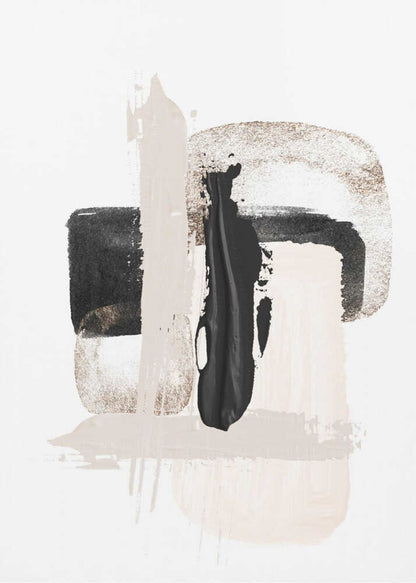 Modern Neutral Brush Strokes - XL Poster