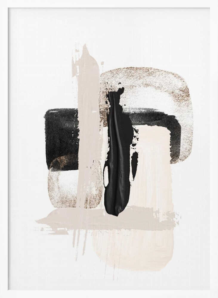 Modern Neutral Brush Strokes - XL Poster