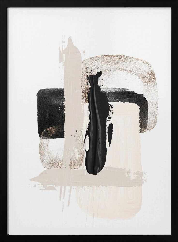 Modern Neutral Brush Strokes - XL Poster