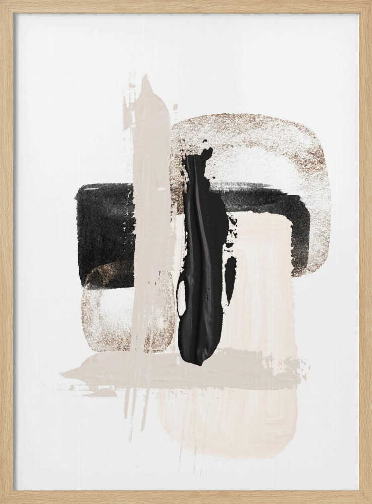 Modern Neutral Brush Strokes - XL Poster