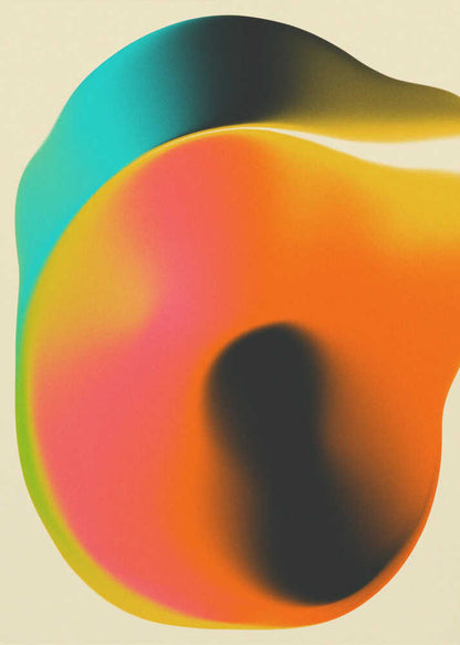 Vibrant Fluid Shapes - XL Poster