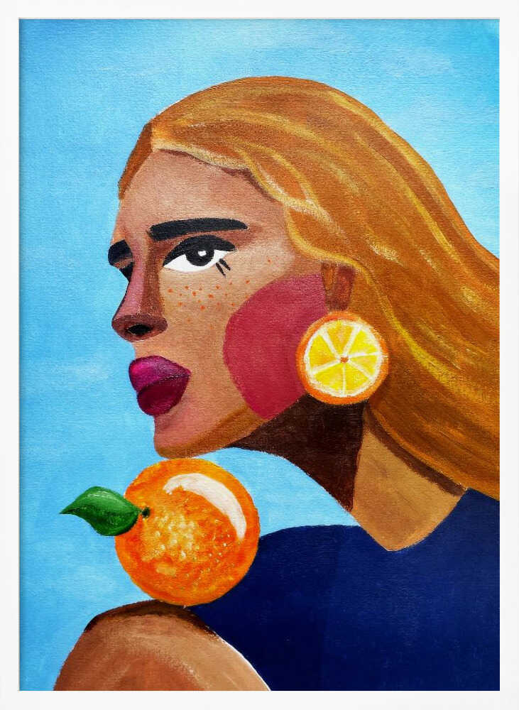 Woman With Orange - XL Poster