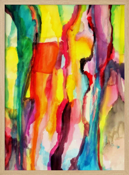 Vibrant Fluid Abstract Colors - XL Poster