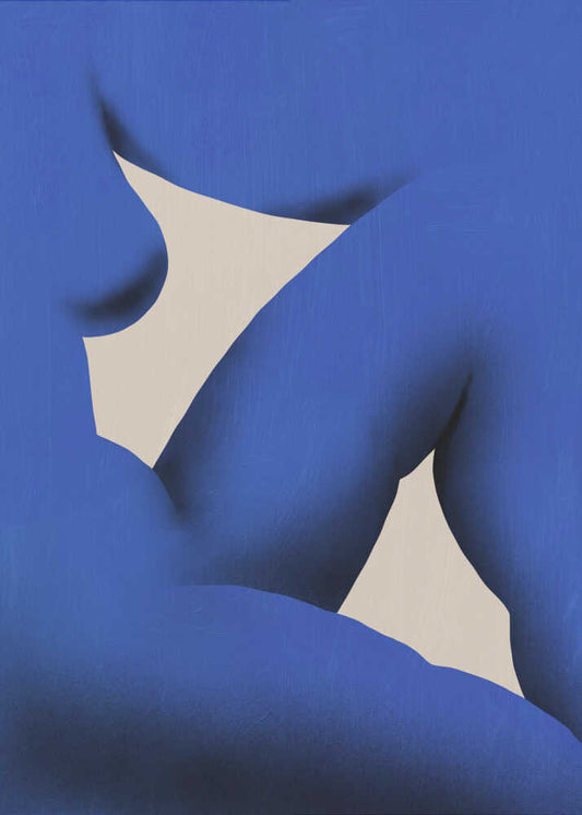 Serene Blue Figure - XL Poster