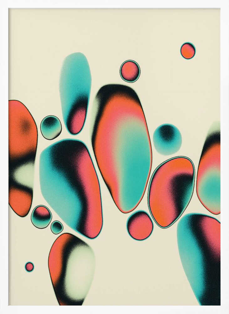Vibrant Fluid Shapes - XL Poster
