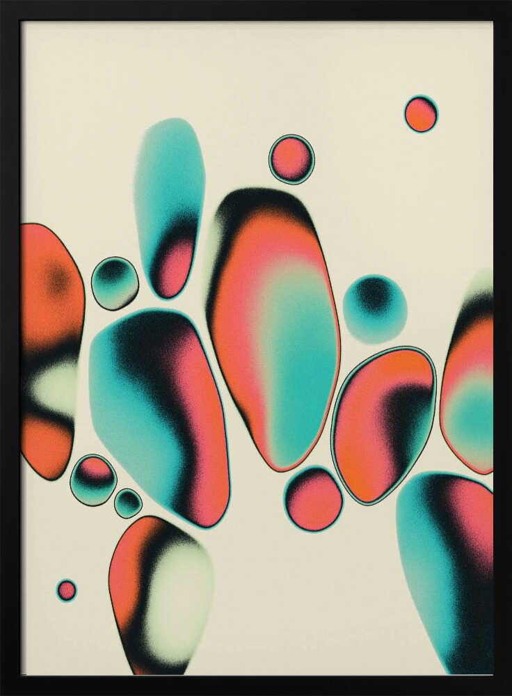 Vibrant Fluid Shapes - XL Poster