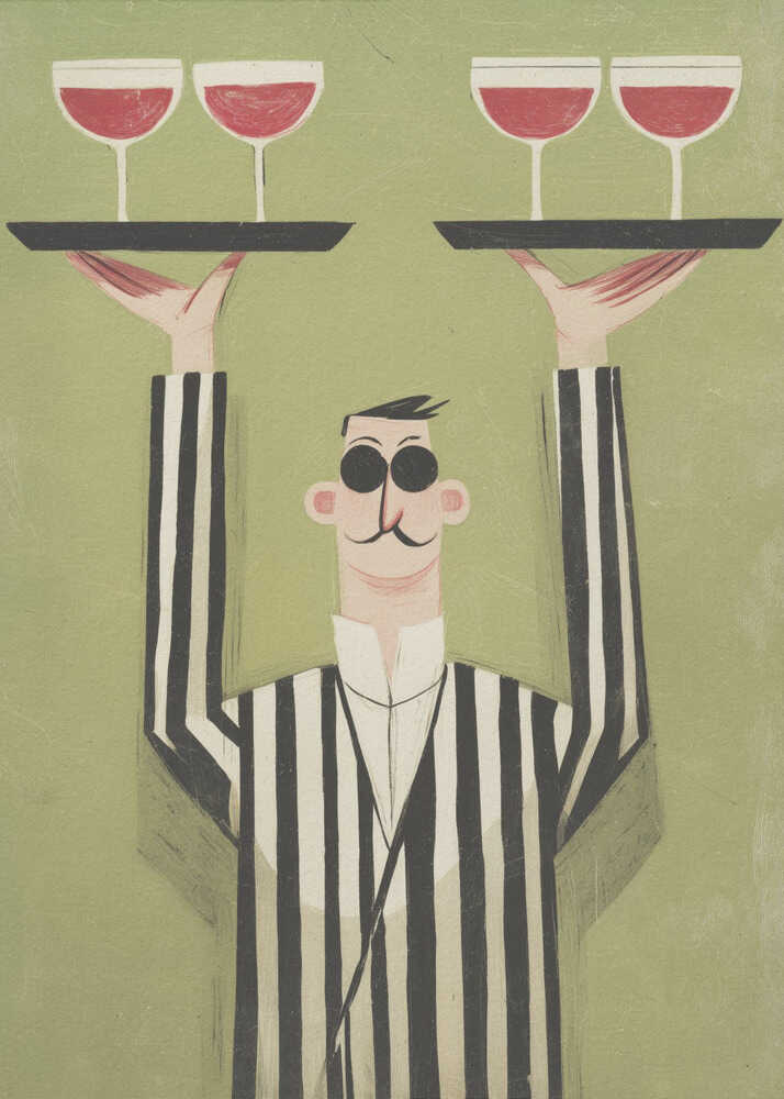 Elegant Waiter Service - XL Poster