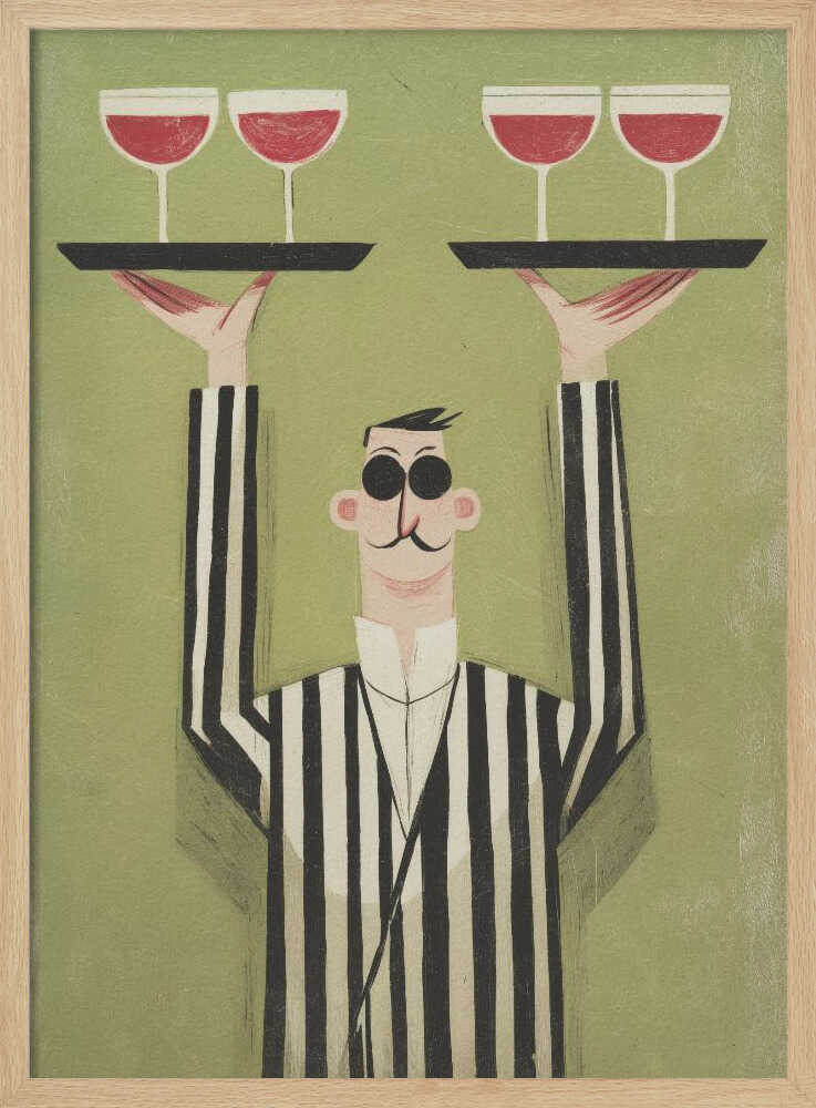 Elegant Waiter Service - XL Poster