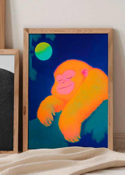 Dreaming Monkey - HelloPoster.com