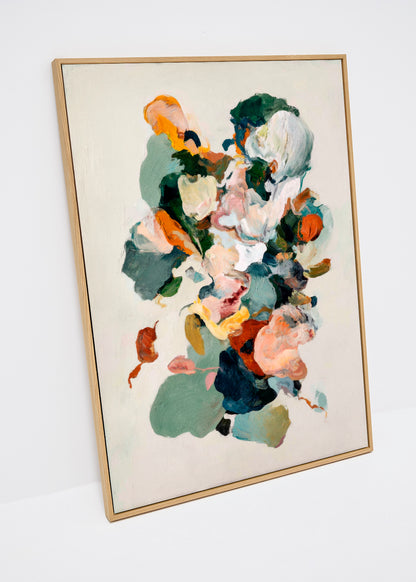 Pétale canvas print – abstract floral artwork in soft pastel colors