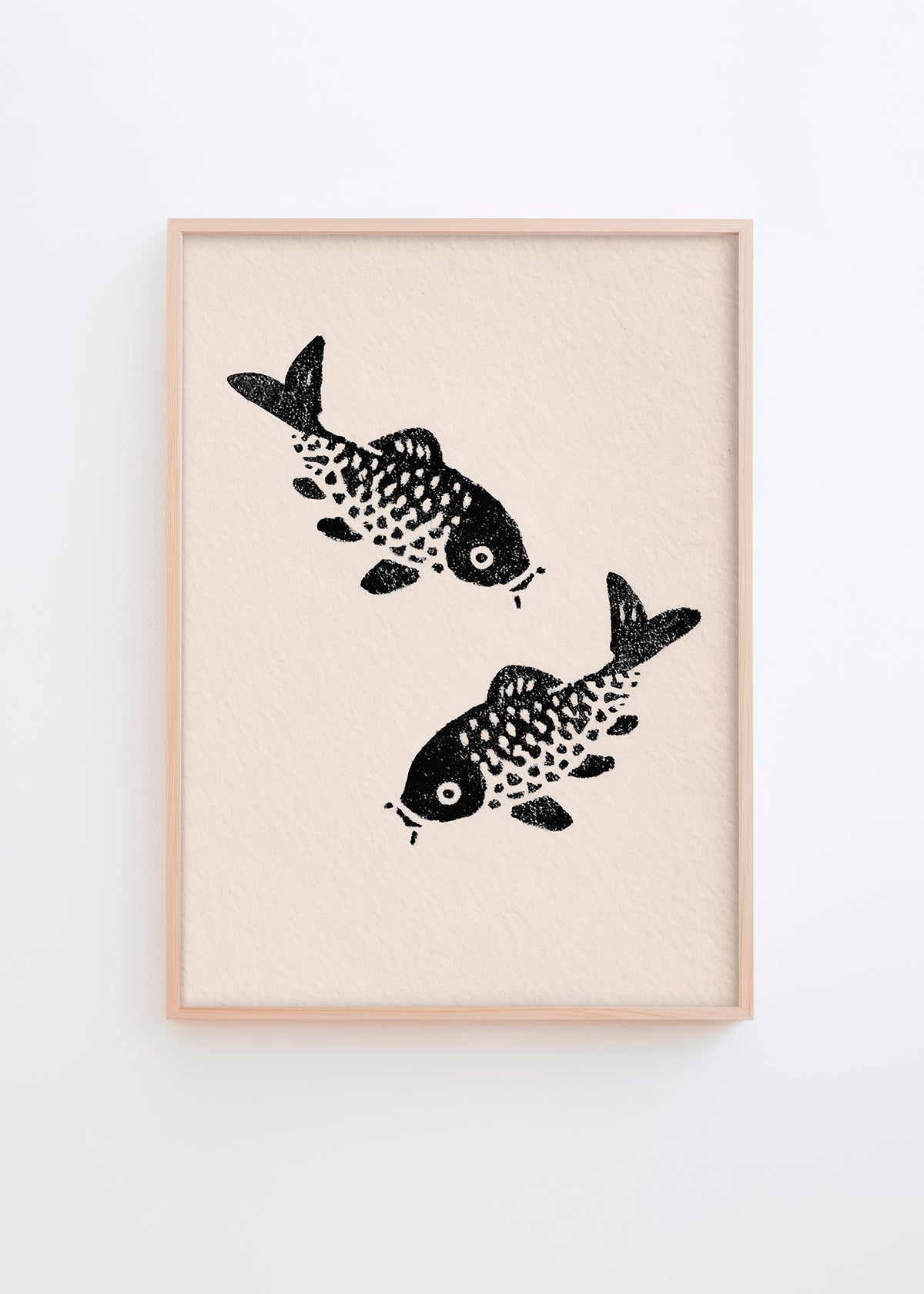 Sakana – Minimalist Japanese black-and-white fish print