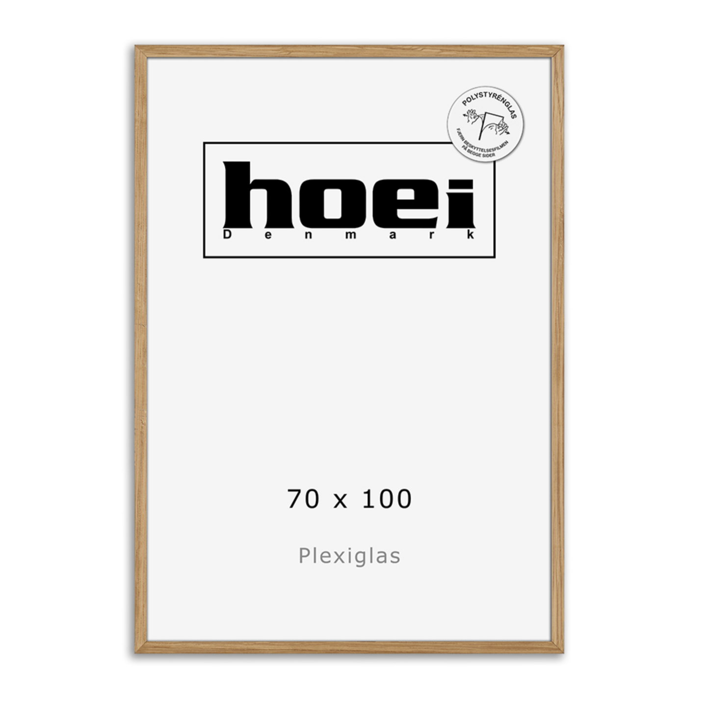 Solid oak frame B1 (70 x 100 cm) - HelloPoster.com