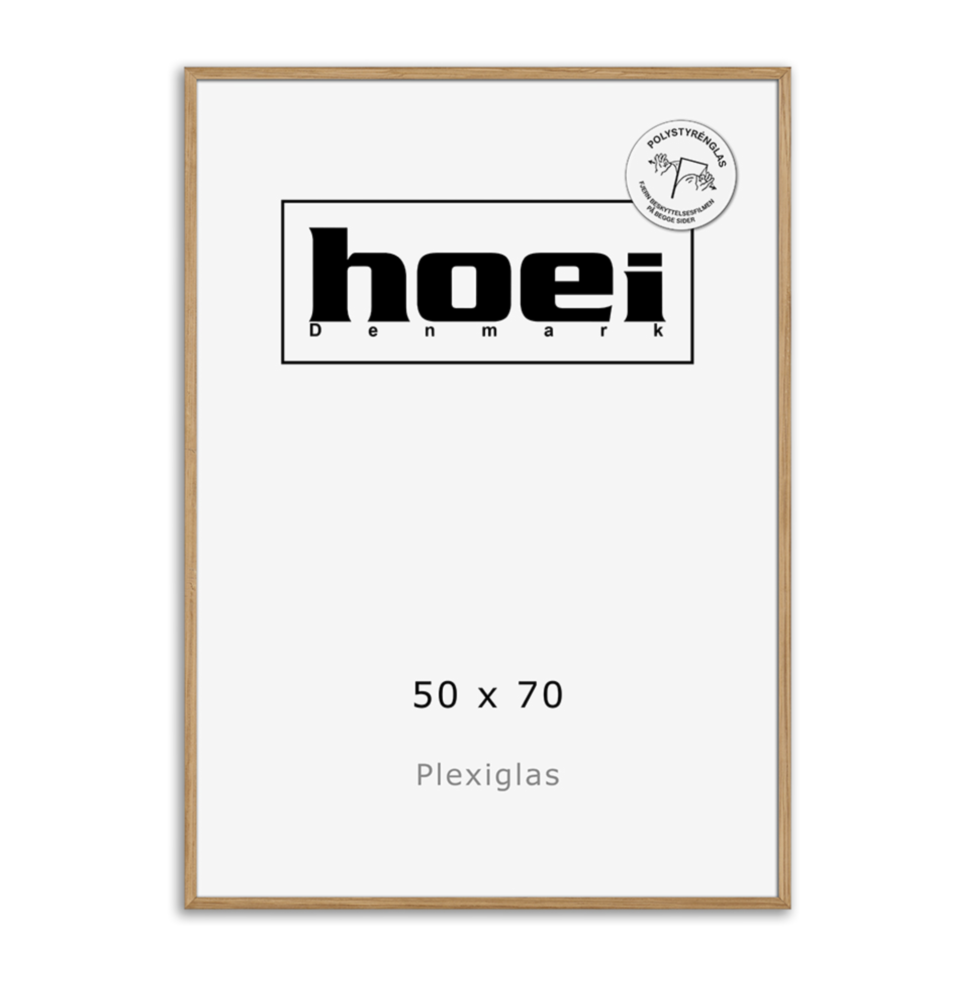 Solid oak frame B2 (50 x 70 cm) - HelloPoster.com