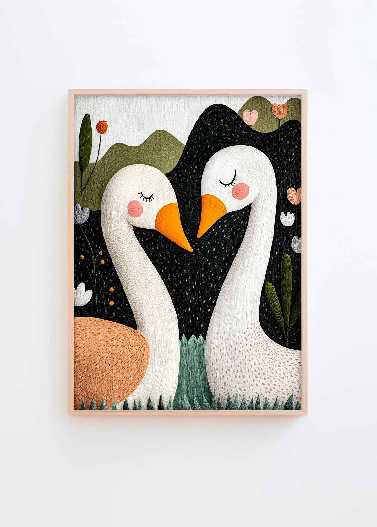 Swan Love - HelloPoster.com