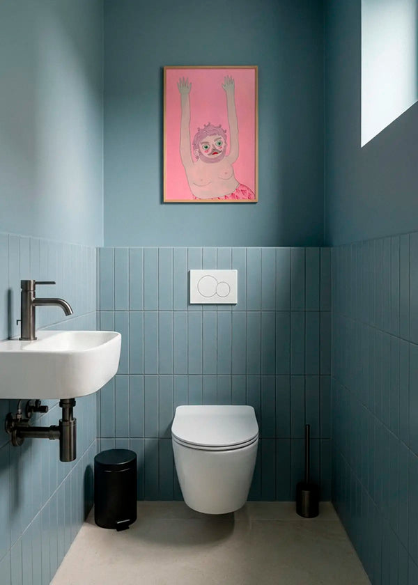 Färgstarka posters till badrummet