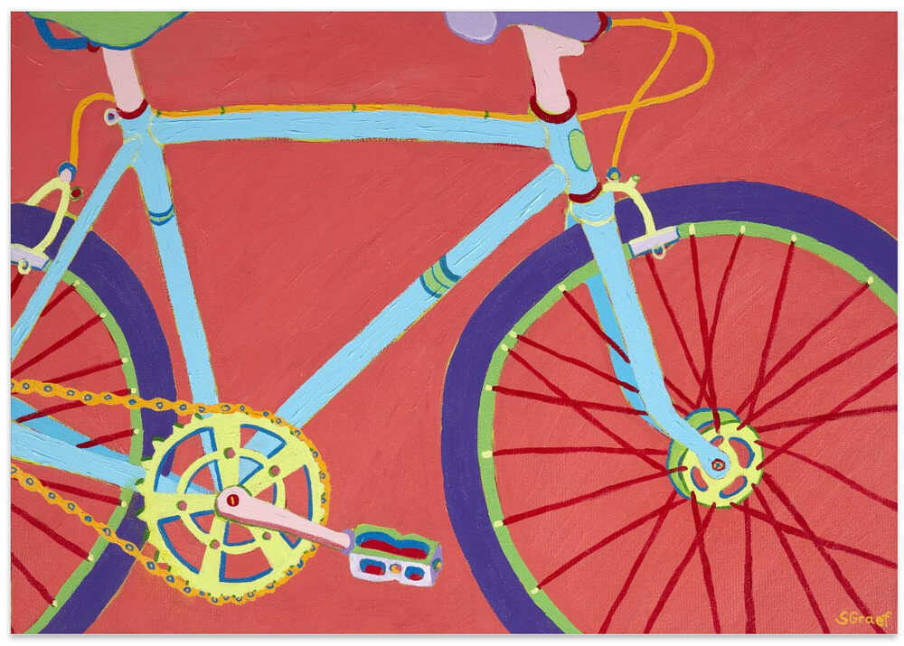Bright Retro Bicycle – XL Poster for modern interiors
