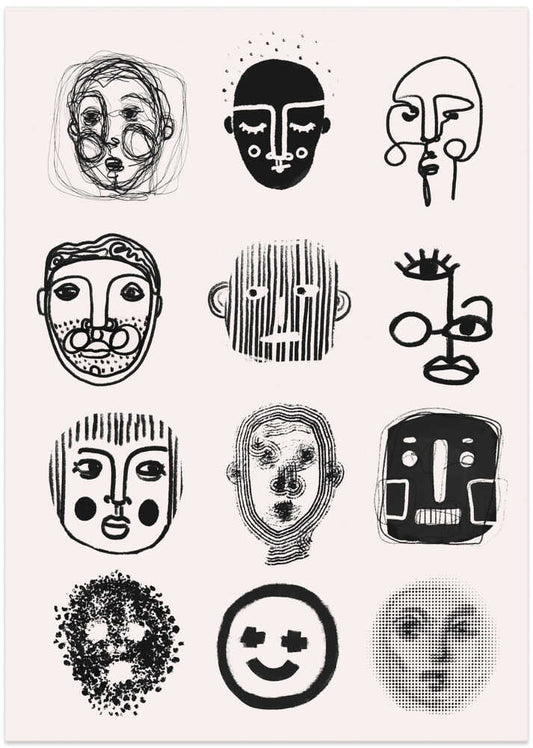 Faces of Emotion - XL Poster