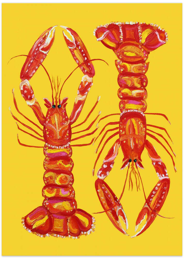 Vibrant Lobster Pair - XL Poster