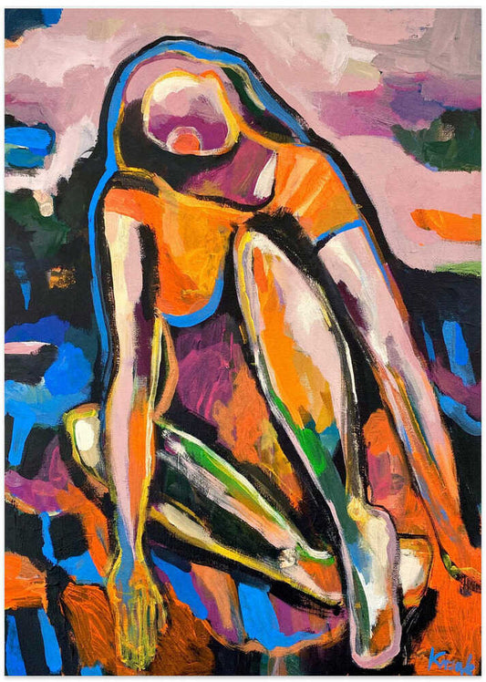 Colorful Abstract Woman - XL Poster