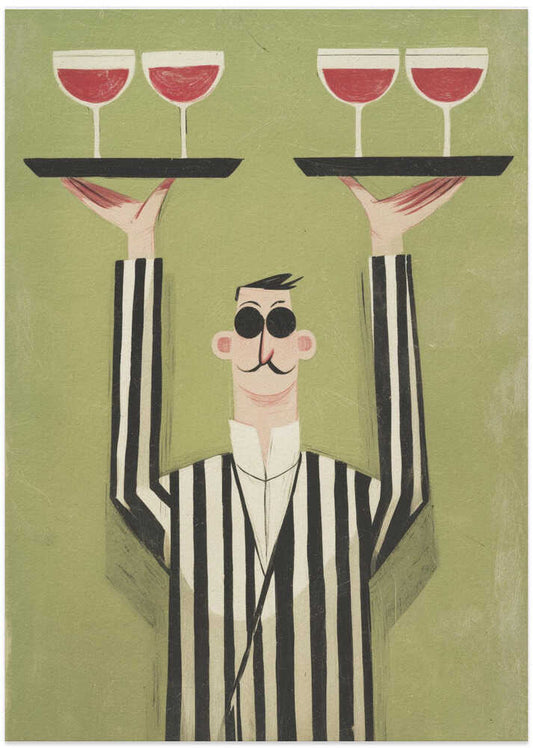 Elegant Waiter Service - XL Poster